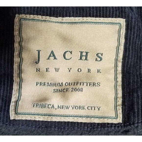 JACHS New York Snap Up Removable Hood Faux Fur Lined Black Canvas Jacket Men's M - Picture 3 of 14